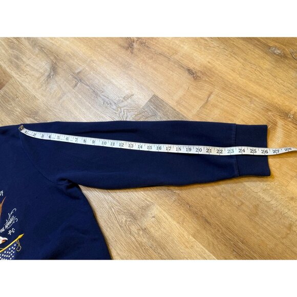 Polo Ralph Lauren Eagle USA Embroidered Sweatshirt Navy Blue XL - Picture 4 of 8